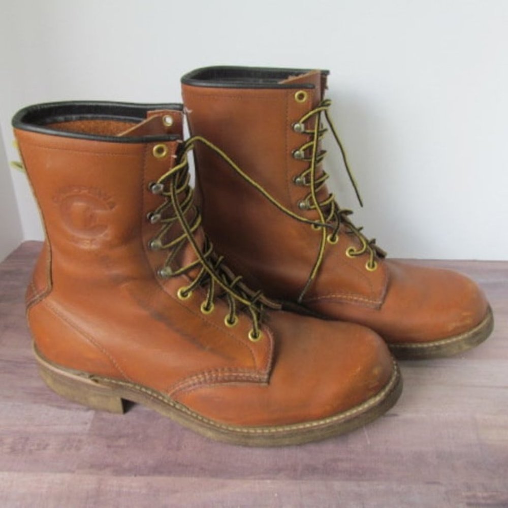 1960s Vintage Original Chippewa Boots Mens Work Boots sz 8 Chippewa Boots Mens
